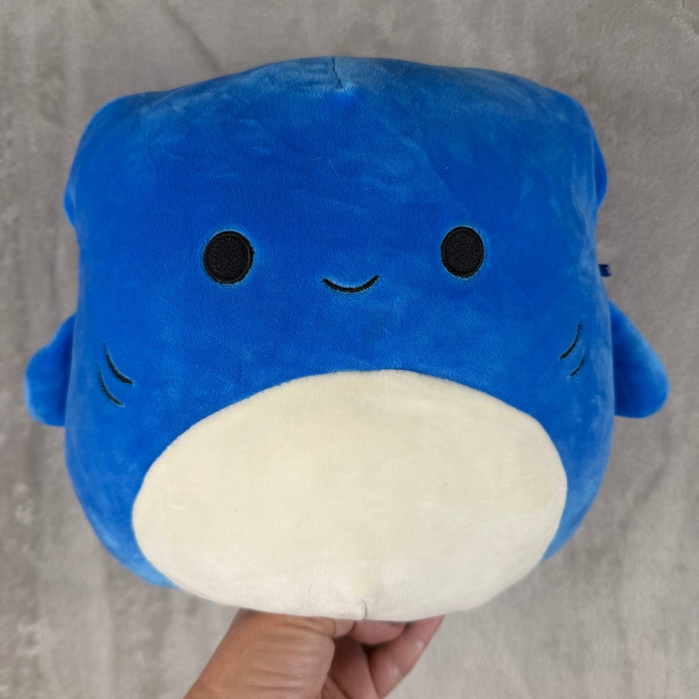 Squishmallows Kellytoy Rey the Blue Shark 8 Inch Plush Stuffed‎ Toy shark week